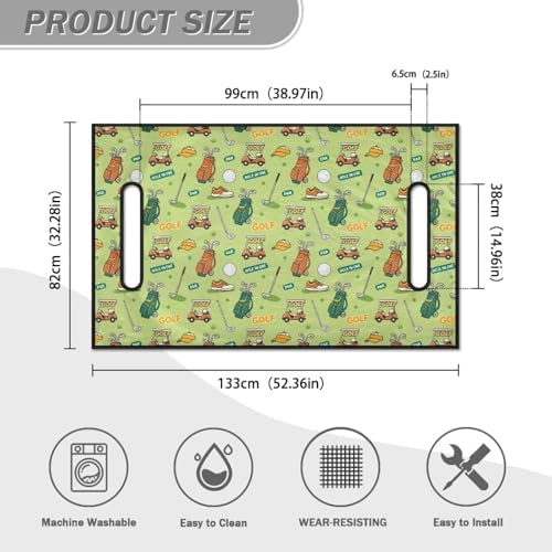 Yewattles Golf Cart Seat Cover Portable Club Car Seat Towel Universal Fit 2-Seat Golf Cart - Image 5