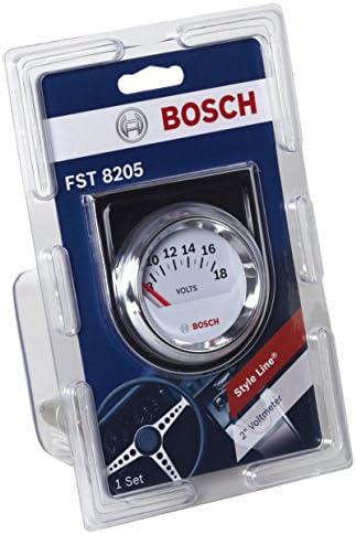 Bosch SP0F000043 Style Line 2" Electrical Voltmeter Gauge (White Dial Face, Chrome Bezel) - Image 3