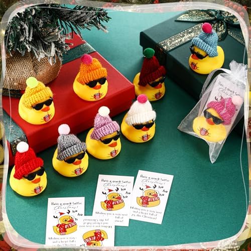 Liliful 100 Sets Christmas Rubber Ducks Coworker Gifts Bulk Christmas Favor - Image 4