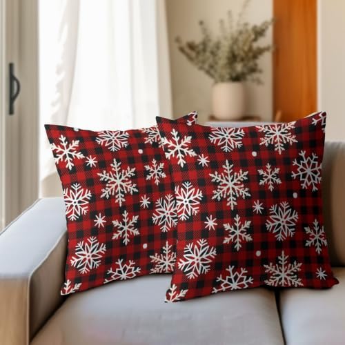 Winter Christmas Snowflake Pillow Covers 20x20 Set of 2 Highly Absorbent - Image 3