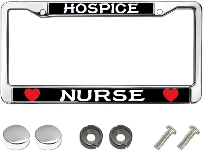 Great Nurse Saying Black Car Chrome License Plate Frame Nurse Gifts Metal Chrome Auto License Plate Frame Cover