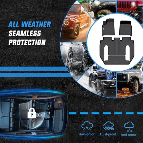 Nilight TPE Floor Mats for Tesla Model X 6 Seater