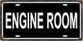 ENGINE ROOM SPACE Metal Tin Sign License Plate Bar Cafe Garage Cave Home Room by Unknown