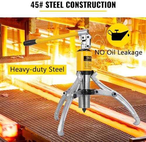 VEVOR Hydraulic Gear Puller, 15 Ton Max. Capacity Hydraulic Puller, 2 or 3 Jaws Bearing Hub Separator, 3.9"- 11.8" Hydraulic Puller Separator Tool for Pulling Hubs, Flanges, Gears, Bearings - Image 2