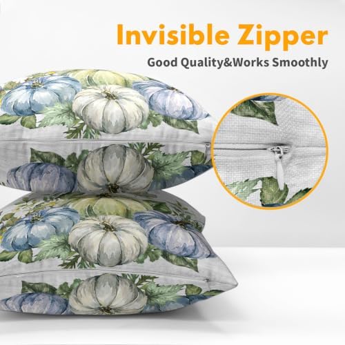 Fall Pumpkin Pillow Covers 24x24 Set of 2 Watercolor Highly Absorbent - Image 5