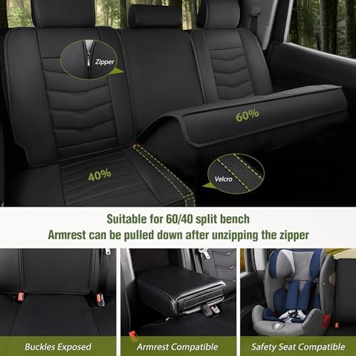 Nilight Car Seat Covers Custom Fit 2008-2024 Toyota Tundra Full Set