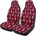 GENANY Red Soda Car Seat Covers, 2-Piece Front Seat Set