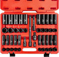 NEIKO 02330A 1/2 Impact Socket Set, 45 Piece Deep and Shallow Assortment, Metric Sizes 9mm to 32mm, Chrome Vanadium Steel, Extension Bars, Universal Joint and Adapter, 1/2" Drive Deep Well Set by NeikoTools