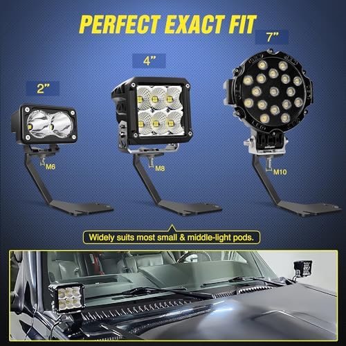 Nilight Ditch Light Brackets for Chevy Silverado Tahoe GMC Sierra 1999-2006