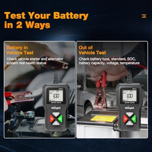 Nilight Car Battery Tester 6V/12V/24V Accurate Digital Auto Analyzer - Image 5