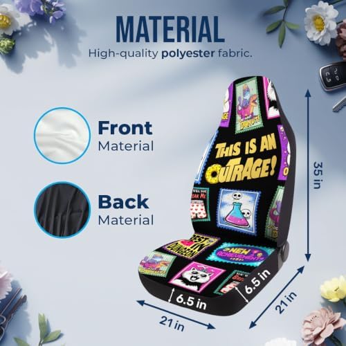 GENANY Dragon Car Seat Covers for Car, Truck, Sedan, SUV, Durable Automotive Seat Covers, Xmas Car Gifts, Breathable Bucket Seat Covers, Protective Interior Accessory