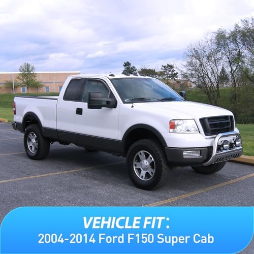 Nilight in-Channel Rain Guards for Ford F150 2004-2014 Super Cab