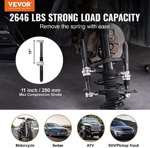 VEVOR Coil Spring Compressor Tool, 2 pcs Heavy Duty Macpherson Strut Spring Compressor Set, 2646 lbs Strut Spring Compressor with Safety Bracket and Carrying Case, for Car Truck ATV UTV - Image 2