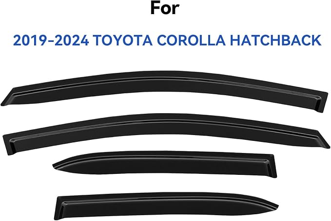 Window Visors Rain Guards for 2019-2025 Toyota Corolla Hatchback, Out-Channel - Image 2