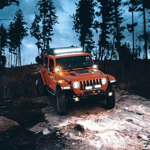 Nilight 2PC 4Inch Triple Row Led Light Pods 60W Flood Spot Combo 6000LM 2Pcs 6.5 Inch 120W Triple Row Light Bar Flood Spot Combo 12000LM Driving Boat Off Road Trucks Lights (ZH042)