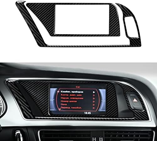 Car Multimedia Control Panel Decals for Audi A4 A5 S4 S5 2009-2016 Accessories Carbon Fiber Interior Interior Stickers, 6.5inch