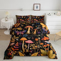 Feelyou Mushroom Bedding Set Twin Size Boho Comforter Set for Kids Boys Girls Death Moth Comforter Flowers and Plants Duvet Set by Feelyou