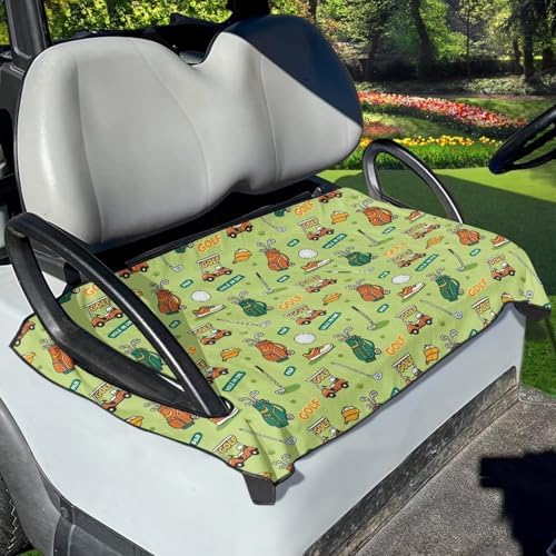 Yewattles Golf Cart Seat Cover Portable Club Car Seat Towel Universal Fit 2-Seat Golf Cart by Yewattles