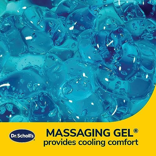 Dr. Scholl's Massaging Gel Lumbar Car Seat Cushion, Black, Adjustable Strap