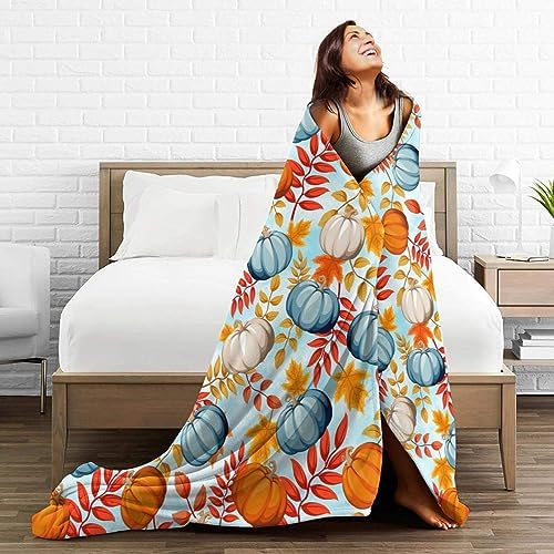 Socira Fall Throw Blanket Pumpkin Blanket Autumn Throws - Image 4