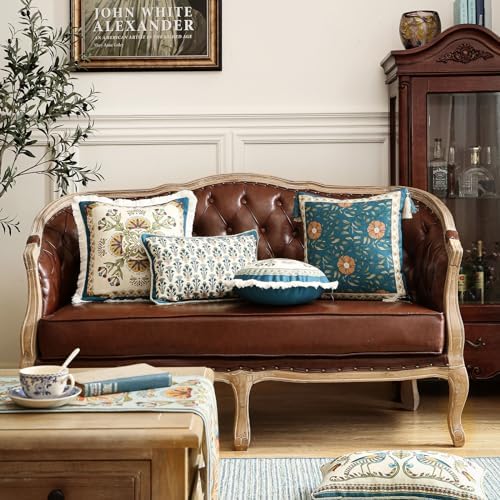 patdrea Designer Vintage Floral Throw Pillow Cover,18"x18" - Image 3