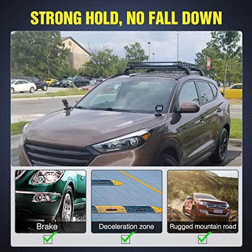 Nilight 2PC 4Inch Triple Row Lights 60W Flood Spot Combo 6000LM Bar Driving Boat Led Off Road Trucks with 2PC Magnetic Base LED Light Bar Mounting Brackets Switch Wiring Harness Kit, 2 Years Warranty