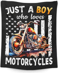 Motorcycle Gifts for Boys Men - 30x40 Inches Cool Throw Blanket for Kids Motorbike Lovers Motorcycle Riders - Black Soft Fuzzy Car Blankets for Lap Couch Sofa Bed Travel by SHARECOLOR