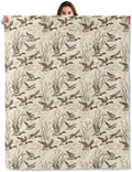 Mallard Ducks Flying Wetlands Throw Blanket Gifts for Women Kids, 60x80in by Buttigiy