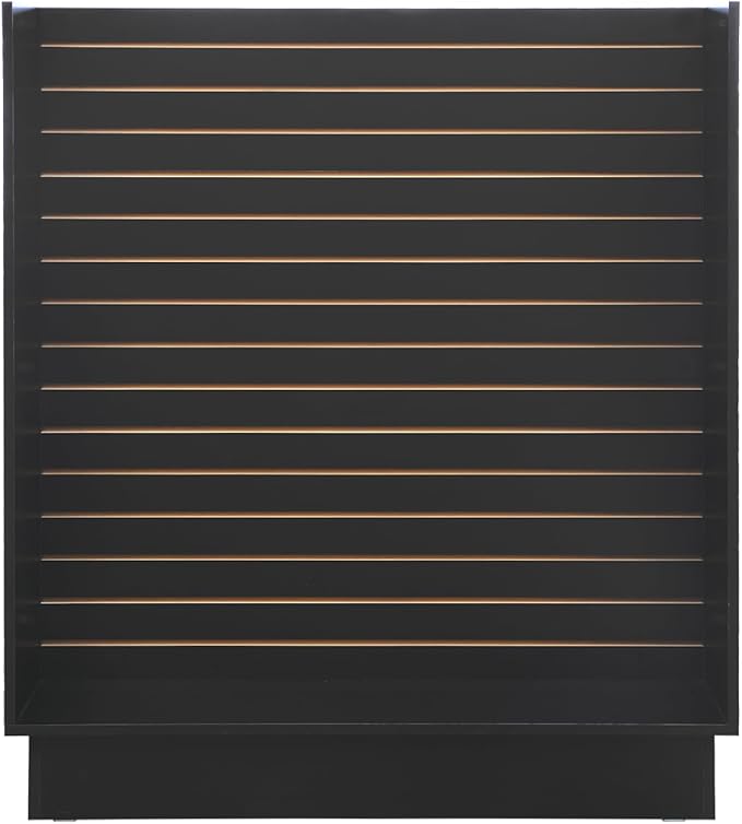 WISDOMFUR H-Unit Slatwall Gondola Display – 4 ft Black Freestanding Retail - Image 3