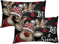 Merry Christmas Reindeer Pillow Covers 12x20 Set of 2 Highly Absorbent by Unknown