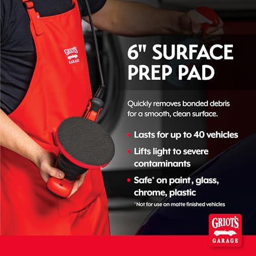 Griot's Garage Surface Prep Pad, Clay Bar Alternative for Car Detailing, Cleaning, Polishing and Paint Correction, Compatible with G9 Random Orbital Polisher, 6", 10680 - Image 2