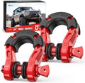 Nilight Mega D-Ring Shackles, 3/4" Heavy Duty Recovery Tow Shackle