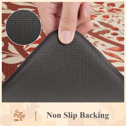 U'Artlines Fall Kitchen Mat Anti Fatigue Mats for Floor Pumpkin and Leaves - Image 4
