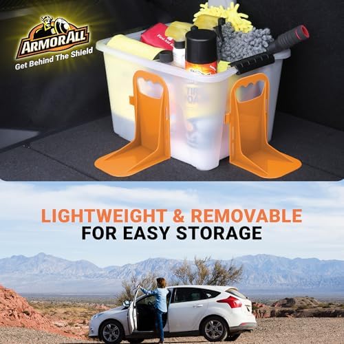 Armor All Trunk Cargo Blocks, Cargo Dividers, Trunk Dividers, Hook & Loop Trunk Organizer Blocks to Hold Cargo in Place, Cargo Containment System for Cars, Trucks, SUVs, Vans, 2 Pieces