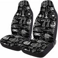 GENANY Dark Horror Pattern Car Seat Covers, 2-Piece Front Seat Set