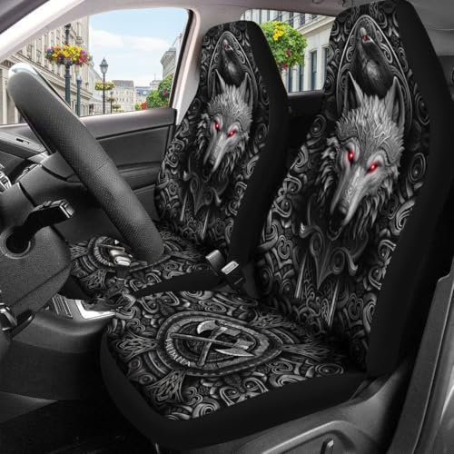 GENANY Viking Car Seat Covers, 2-Piece Front Seat Set
