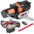 VEVOR ATV Winch, 4500 lb Electric Winch with Synthetic Rope, 12V DC ATV UTV Winch 1/4 in x 39 ft Aluminum Fairlead Wired Remote Control, IP55 Waterproof for Towing Boat Off Road Recovery by VEVOR