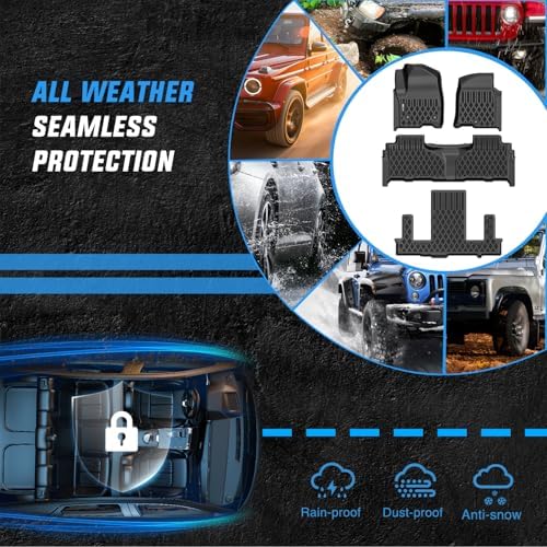 Nilight TPE Floor Mats for Chevy Tahoe GMC Yukon Denali Cadillac Escalade