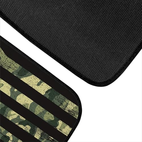 Camo Flag Car Floor Mats Carpet Set of 4 American Flag with Camouflage Grunge Style Floor Mats for Cars Universal Vehicle Front Rear Rugs Military Background Car Decor Accessories for Trucks