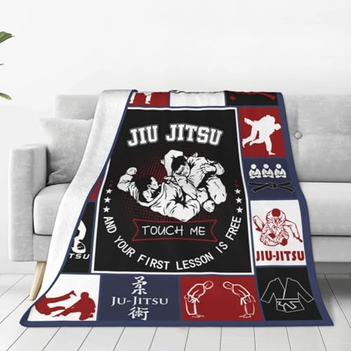 Jujitsu Blanket Jujitsu Throw Blankets Sport Theme Decor Jiu Jitsu Gifts for Men Boys Cozy Fleece Flannel Blanket Soft Warm Plush Lightweight Blanket for Couch Sofa Bed 50"X60" - Image 3