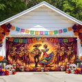 13X6 ft Day of The Dead Garage Door Cover Decorative by Lacoiime
