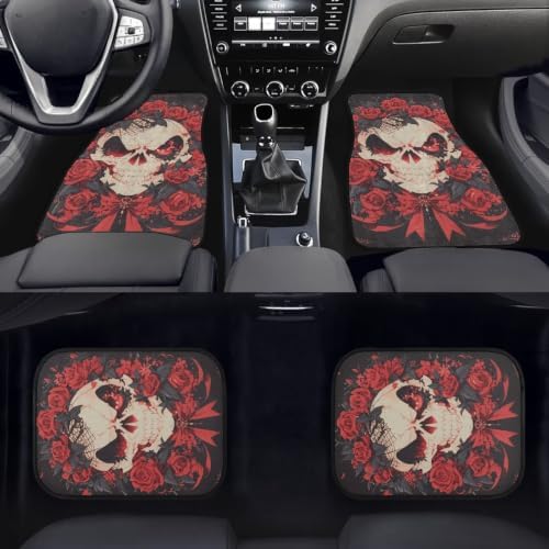 Gothic Skull Car Mats Set of 4,