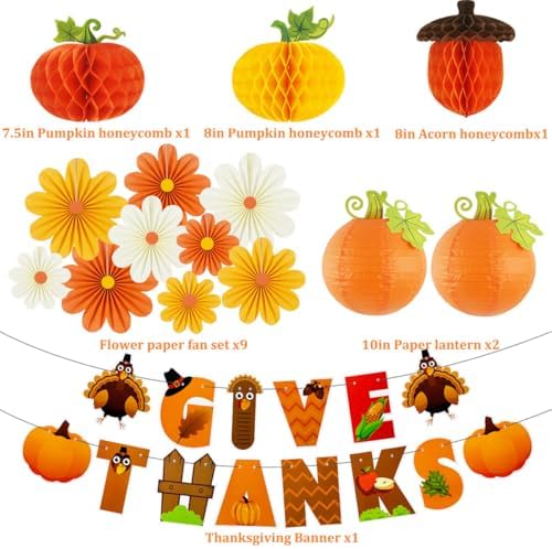 Thanksgiving Party Decorations Give Thanks Banner - Image 2