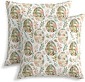 KiuLoam Spring Easter Pillow Covers 22x22 Inch Set of 2 Sage Green Vintage Aesthetics Egg Floral Rustic Decorative Throw Pillows Easter Outdoor Farmhouse Cushion Cases for Sofa Couch Bed Decor by KiuLoam