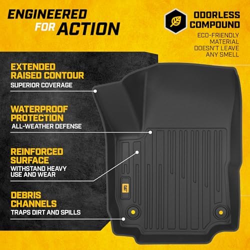 CAT® JustFit™ 3D Custom Fit Floor Mats, Chevy Equinox GMC Terrain 2019 2020 2021 2022 2023 2024, Heavy Duty Car Floor Liner Protection Laser Measured, Chevy Equinox Accessories for GMC Terrain