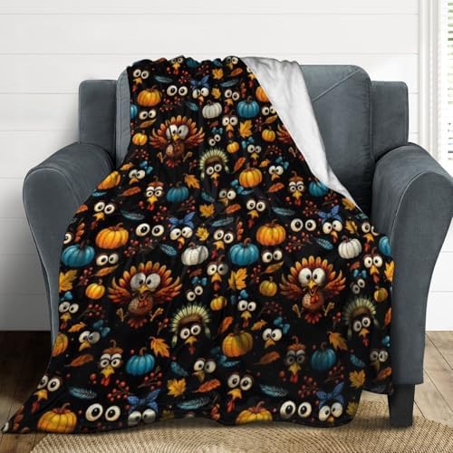 Socira Funny Thanksgiving Turkey Blanket Throw Blanket Funny Thanksgiving Turkey Gifts for Women Men Soft Sofa Throws for Travel Camping Bed Home Decor Car Birthday Gift 60"*80"（150 * 200cm） by Socira