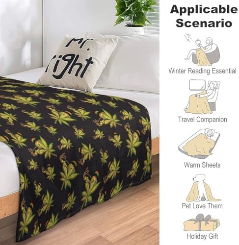 Socira Weed Blanket Throw Blanket Marijuanas Leaf Weed Gifts for Women Men Soft Sofa Throws for Travel Camping Bed Home Decor Car Birthday Gift 40"*50" （100 * 130cm） - Image 7