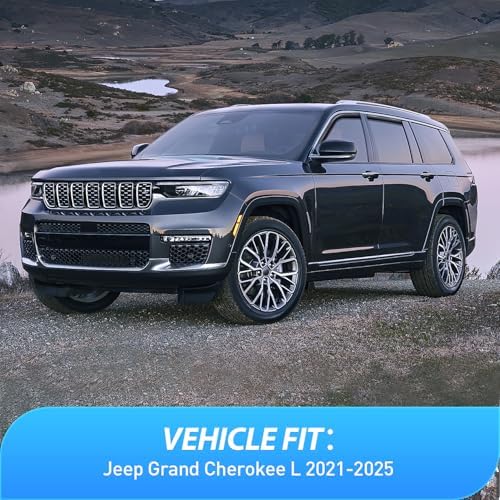 Nilight in Channel Rain Guards for Jeep Grand Cherokee L 2021-2025, 4PCS