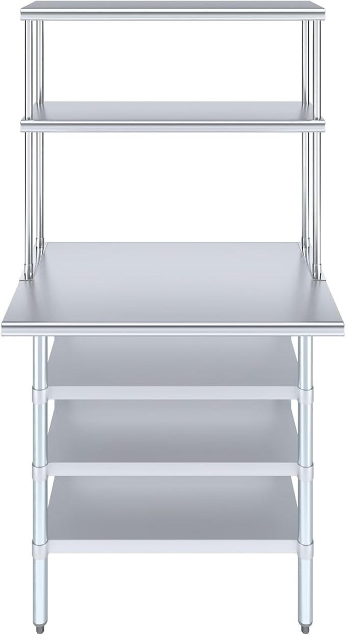 Amgood 24" x 36" Stainless Steel Work Table - Image 2