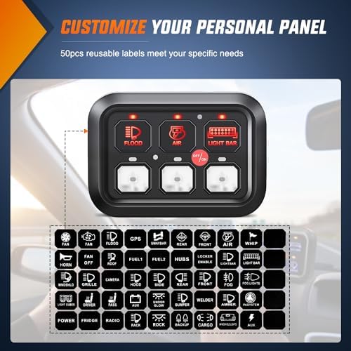 Nilight 6 Gang Switch Panel Relay System Automatic Dimmable